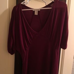 Maroon sweater with cute 3/4 sleeve detail
